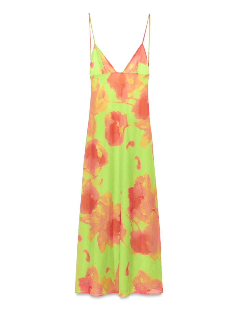 ZARA Women’s printed strappy midi dress💐💐
